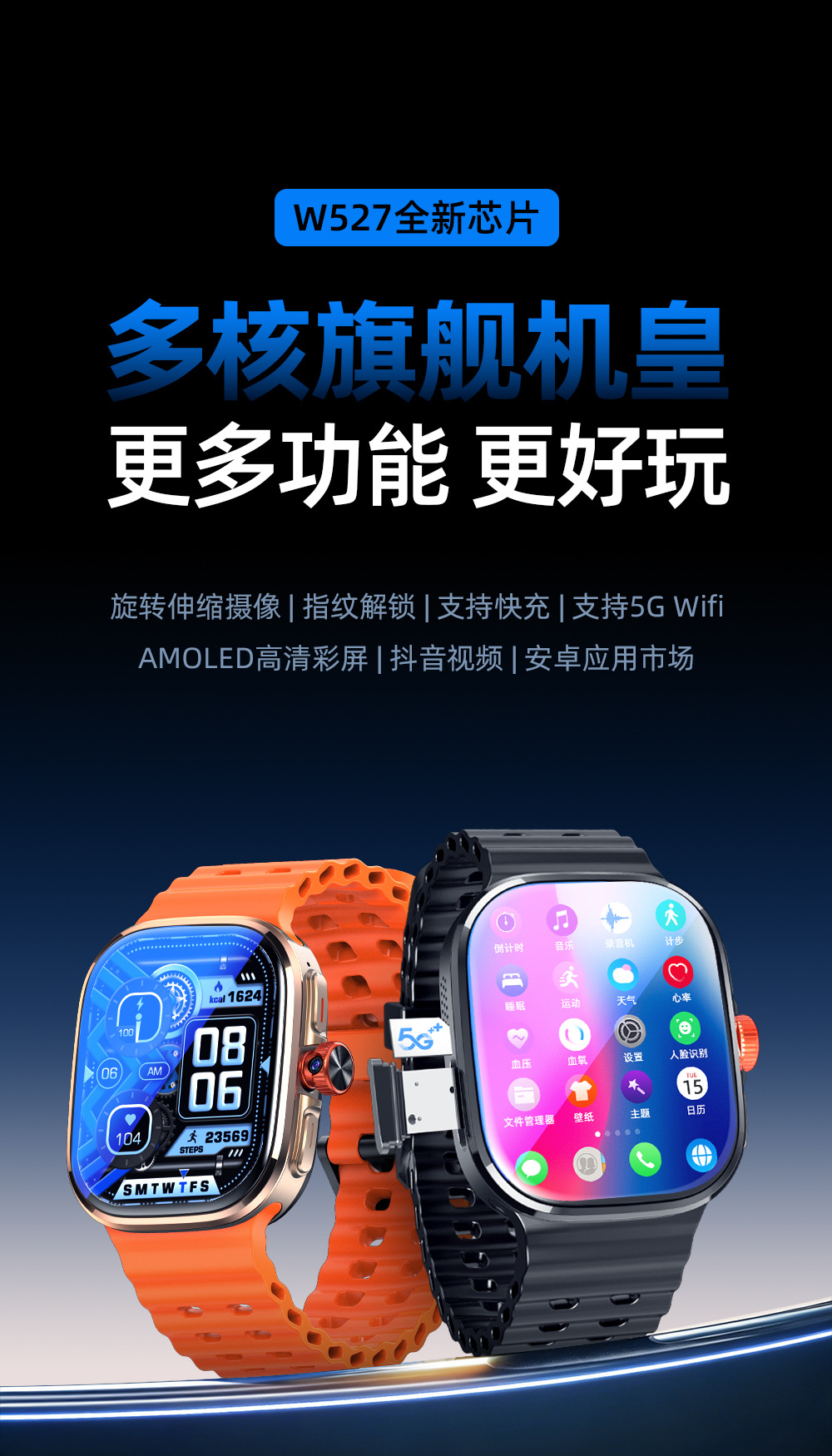 Cony2026旗舰智能手表四核5G全网通大模型安卓AI手表-1