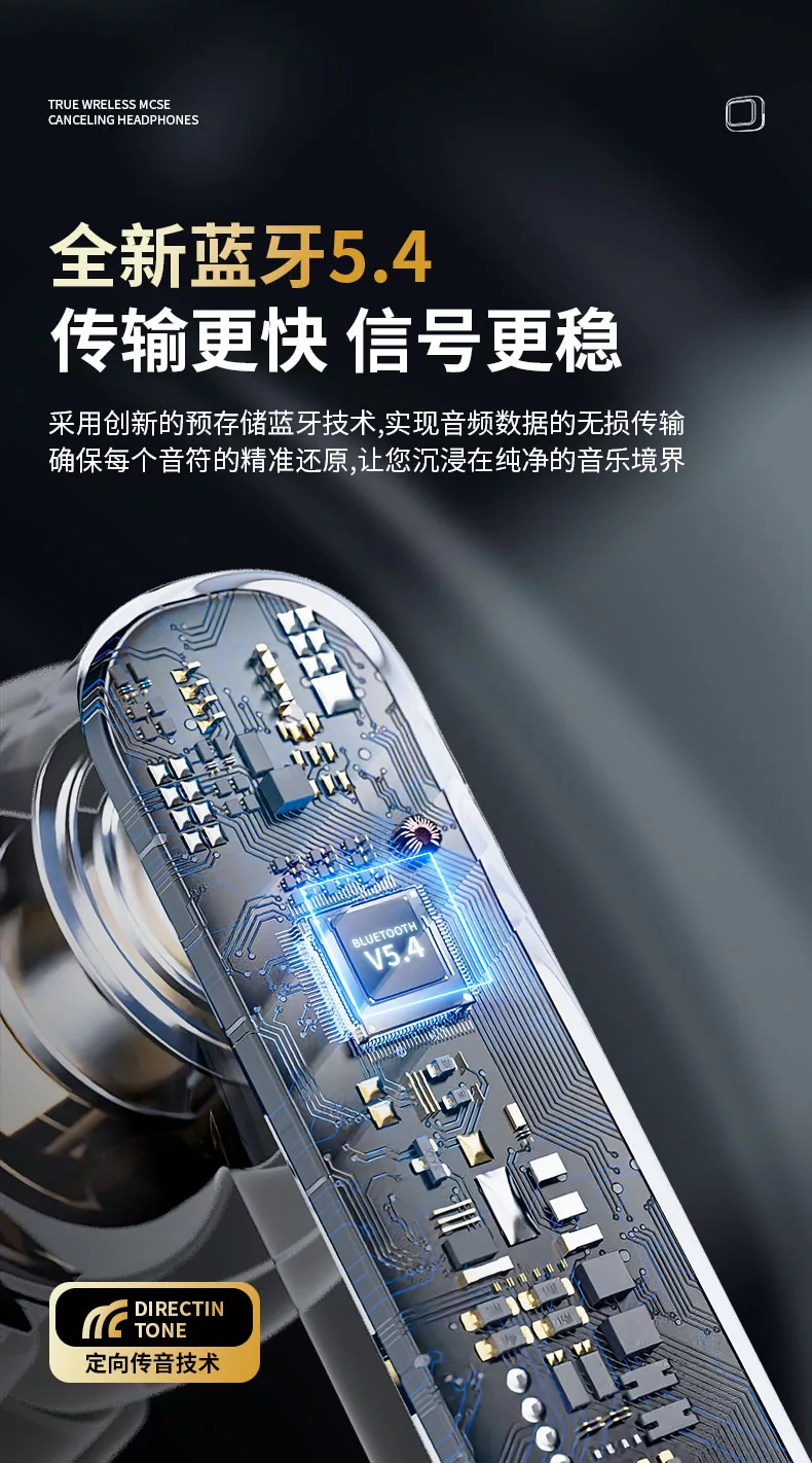 Conyai蓝牙耳机运动屏显主动降噪长续航高音质多功能耳机